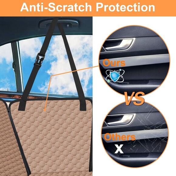 Mancro Dog Car Seat Cover for Back Seat, Waterproof, ACTUAL COVER IS BLACK - Picture 2 of 7